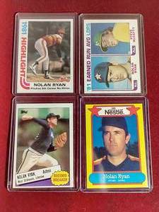 (4) 1980s Nolan Ryan Cards