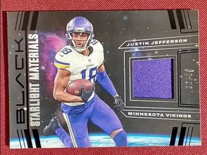 2022 Panini Black Justin Jefferson Jersey Card - #d99