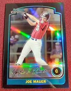 2003 Bowman Chrome Joe Mauer Prospect Refractor Card