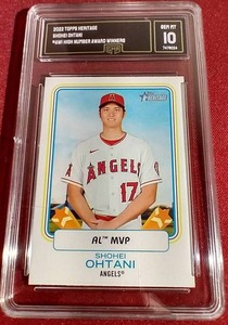 2022 Topps Heritage Shohei Ohtani Card - GMA 10