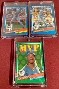 (3) 1991 Donruss Ken Griffey Jr. Cards