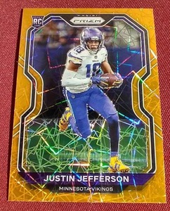 2020 Prizm Justin Jefferson Orange Lazer Rookie Card - Wow