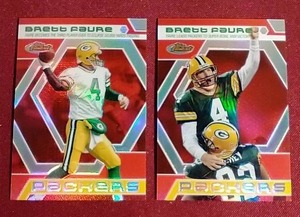 (2) Numbered 2006 Brett Favre Topps Finest Refractor Cards