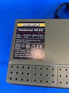 lot 8 image: Proxxon Transformer Input 110-120 VAC 5060Hz 85W Output 12V 5A