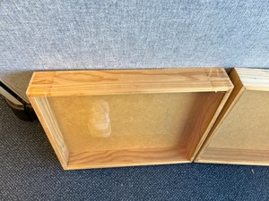 lot 88 image: 2 - HANDMADE Display Cases Wood And Glass 19x16x3