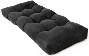 lot 123 image: Bench Cushion 45 Inch - Chenille Fabric, High-Density Foam, Non-Slip Bottom