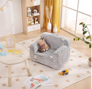 lot 129 image: TIITA Tiita Kids Sofa, Chirldren Couch with Carrying Handle & Side Pockets