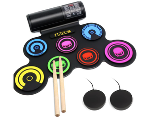 lot 180 image: Electric Drum Set for Kids, 7 Pad Practice Drums