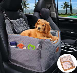 lot 192 image: Memory Foam Booster Dog Car Seat with Washable Removable Cover