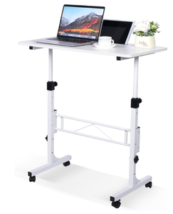 lot 218 image: Standing Desk Adjustable Height, Mobile Stand Up Desk with Wheels