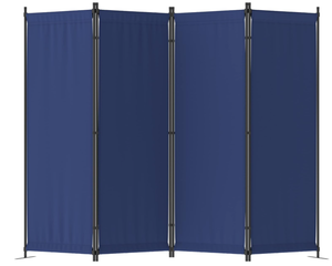 lot 240 image: Room Divider Folding Privacy Screens 4 Panel Partitions 88 (Blue)