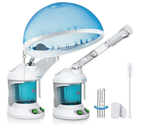 lot 248 image: DENFANY Hair Steamer, 2 in 1 Hair and Face Steamer for Natural Hair with UV Ozone
