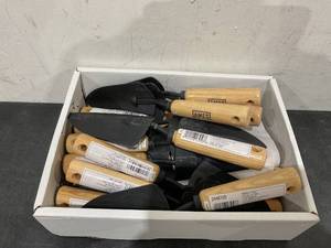 lot 299 image: LOT OF 20 AMES 2446100 Tempered Steel Hand Trowel with Wood Handle, 13-Inch