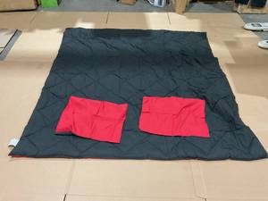lot 116 image: 3 Piece Queen Size Black and Red