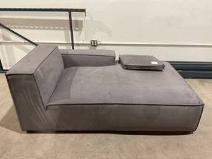 lot 117 image: Half Of Sectional Dark Grey 69 x 45 x 15