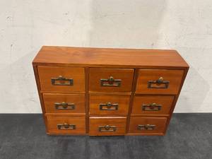 lot 447 image: Goudergo Desk Drawer Organizer,Wooden Storage Box with 16 Drawers