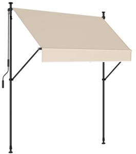 lot 465 image: Manual Retractable Awning  59 Non-Screw Outdoor Sun Shade