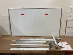 lot 500 image: Mobile Whiteboard 72x40 Magnetic Dry Erase Board with Stand