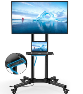 lot 559 image: HUANUO TV Stand with Power Outlet, Rolling TV Stand for 32-85 Inch FlatCurved LED TVs