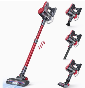 lot 564 image: Eicobot A10 Cordless High Efficiency Stick Vacuum Cleaner With Manual Crimson