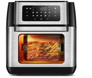 lot 100 image: CROWNFUL Air Fryer, 10.6 Quart Large Convection Toaster Oven with Digital LCD Touch Screen