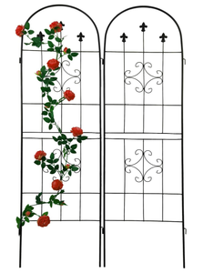 lot 529 image: 2 Pack Metal Garden Trellis for Climbing Plants