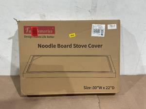 lot 505 image: Noodle Board Stove Cover - Acacia Wood Stove Top Covers for Electric Stove and Gas Stove 30L x 22W x 2.5