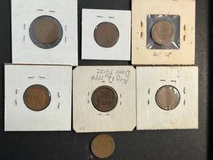 lot 12 image: GROUP OF 7 US WHEAT CENTS