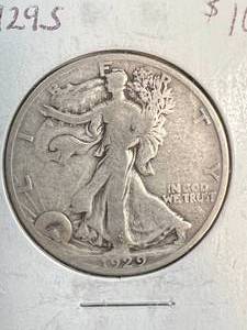 lot 49 image: 1929-S US WALKING LIBERTY HALF DOLLAR