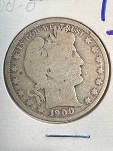 lot 62 image: 1900-O US BARBER HALF DOLLAR