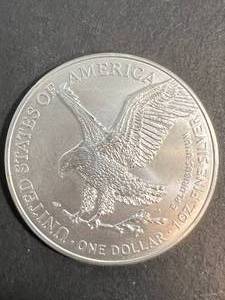 lot 63 image: 2022 AMERICAN SILVER EAGLE 1 TROY OZ .999 FINE SILVER