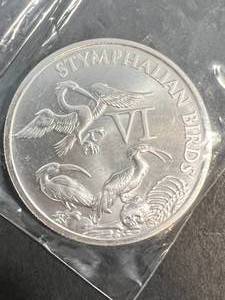 lot 67 image: 1 TROY OZ .999 FINE SILVER STYMPHALLAN BIRDS ROUND