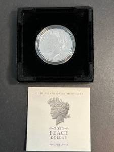 lot 77 image: 2023 US PEACE SILVER DOLLAR