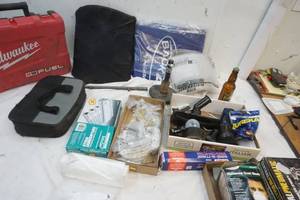 lot 31 image: Huge misc. lot with masks, bags, cases, face shields, back 2 life mat