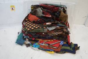 lot 115 image: Full 58 Quart Tote with Mens Ties