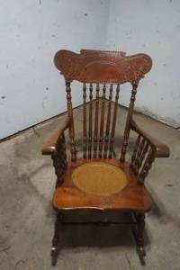 lot 207 image: Vintage wooden Rocking Chair