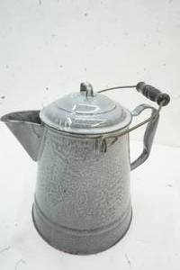 lot 218 image: Gray Enamel Tea Pot