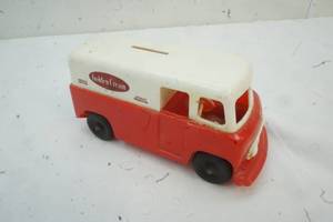 lot 317 image: Vintage Plastic Golden Cream Van