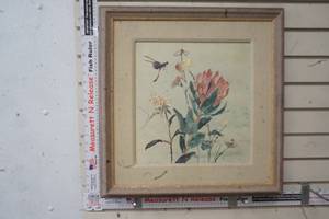 lot 186 image: Framed Flower Print