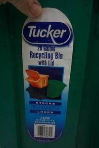 lot 354 image: Green Recycle Bin no cover