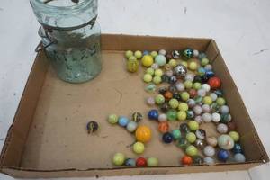 lot 389 image: Marbles (in a jar)
