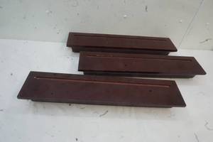 lot 394 image: 3 Dark Mahogany Plate shelves