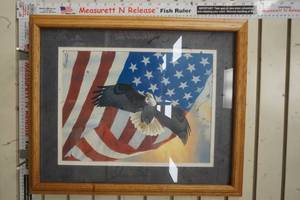 lot 420 image: Framed Eagle Picture