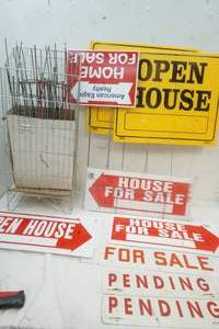 lot 444 image: Variety of signs & stands