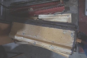lot 466 image: Variety of Vintage Tin Ceiling Tiles