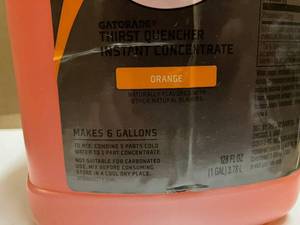 Orange Gatorade Concentrate
