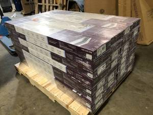 lot 9 image: 32 Boxes of Home Decorators Collection Larkmead Oak 12 mm T x 7.6 in. W Waterproof Laminate Wood Flooring (16 sqftcase)  Customer Returns See Pictures