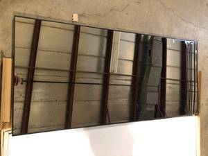 lot 34 image: 32 in. W x 70.8 in. H Oversized Black Metal Modern Classic Full Length Standing Mirror Framed Rectangle Mirror Customer Returns See Pictures