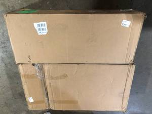 lot 44 image: Lot of 2 Home Decorators Collection Royce 72 in. Polar Off-White Modular 3-Shelf Bookcase with Adjustable Shelves   Customer Returns See Pictures
