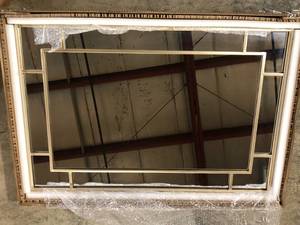 lot 45 image: StyleWell Medium Rectangle Champagne Classic Accent Mirror (36 in. H x 24 in. W)    Customer Returns See Pictures